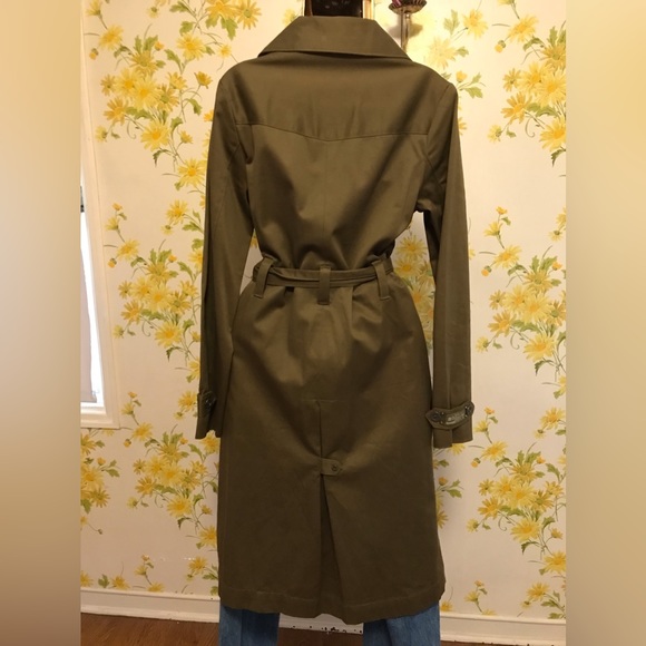 longline trench coat green size S - Picture 6 of 17
